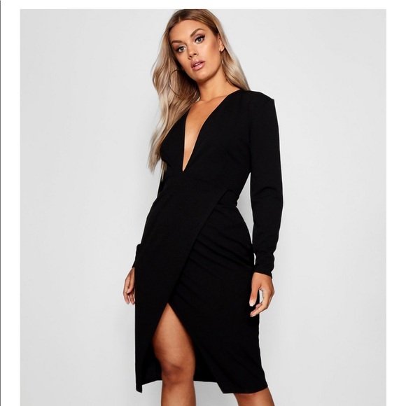 black midi dress size 22